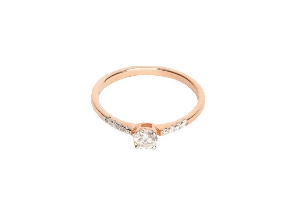 Light Weight Small Diamond Solitaire Ring